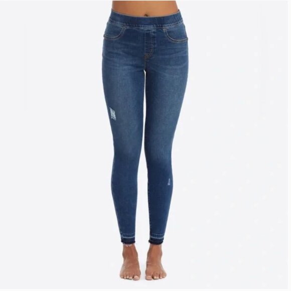 SPANX‎ Distressed Skinny Jeans #20203R Size L - Picture 2 of 10